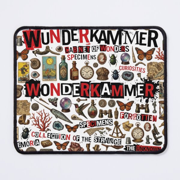 Item preview, Wunderkammer Cabinet of Wonders Vintage Collage Art - Collection of the Strange Gothic Decor, Oddities and Curiosities Specimen Print designed and sold by afarkar.