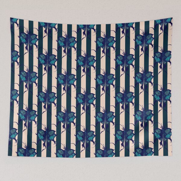 Item preview, Vintage Gothic Butterfly Stripe Pattern designed and sold by VirtuallyCreativ .