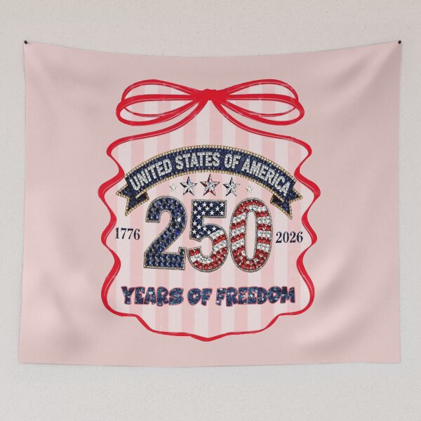 Item preview, 250 years of Freedom Patriotic coquette bow women 4th of July stripe coquette bling designed and sold by Youngkev-arts.