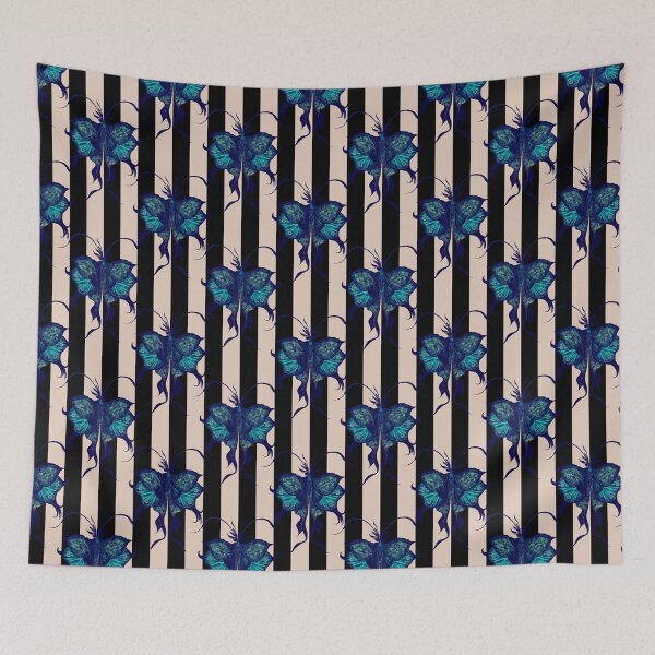 Item preview, Vintage Gothic Butterfly Stripe Pattern designed and sold by VirtuallyCreativ .