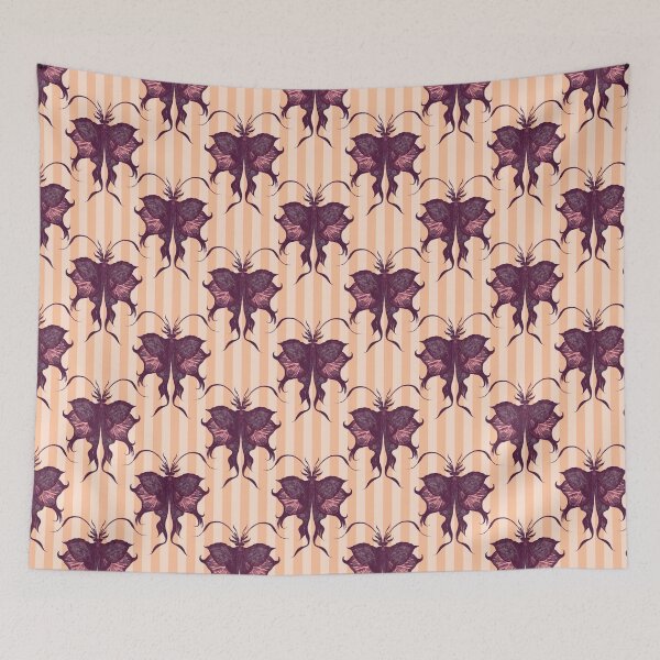 Item preview, Vintage Gothic Butterfly Stripe Pattern designed and sold by VirtuallyCreativ .