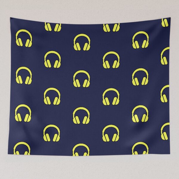 Item preview, Neon Yellow Headphones Minimalist Icon Music designed and sold by AstronautMerch.