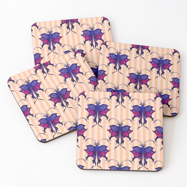 Item preview, Vintage Gothic Butterfly Stripe Pattern designed and sold by VirtuallyCreativ .