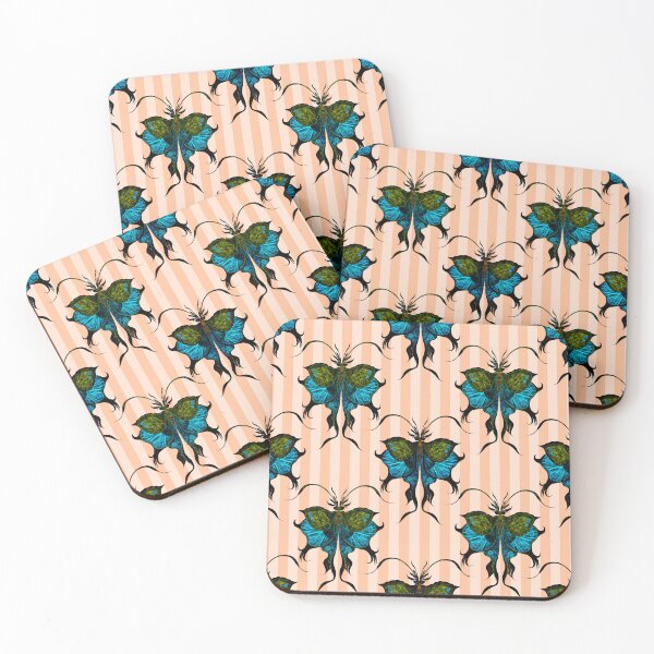 Item preview, Vintage Gothic Butterfly Stripe Pattern designed and sold by VirtuallyCreativ .
