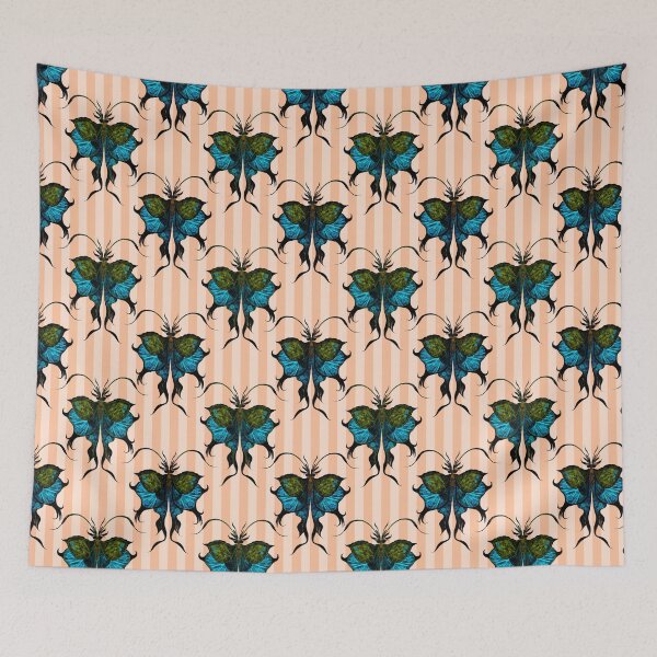 Item preview, Vintage Gothic Butterfly Stripe Pattern designed and sold by VirtuallyCreativ .