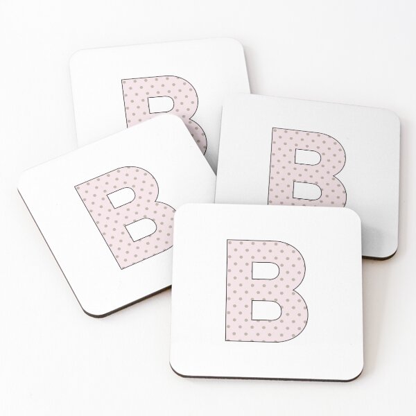 Item preview, Letter B Pink Polka Dots designed and sold by tillyy13.