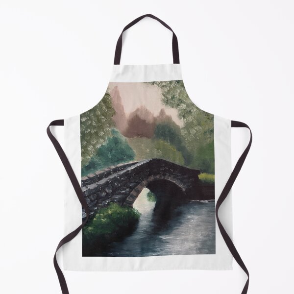 Item preview, Misty Stone Bridge – Original Landscape Oil Painting designed and sold by LaurenOliverArt.