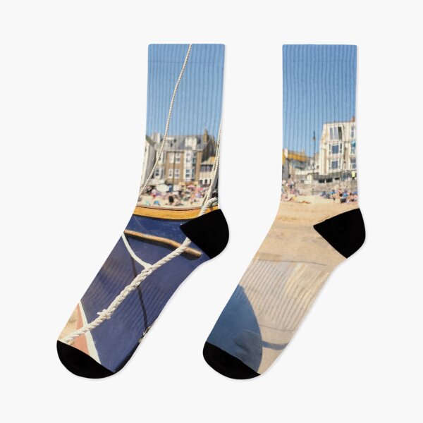 Item preview, Blue Fishing Boat, St Ives, Cornwall designed and sold by Art-of-darkness.
