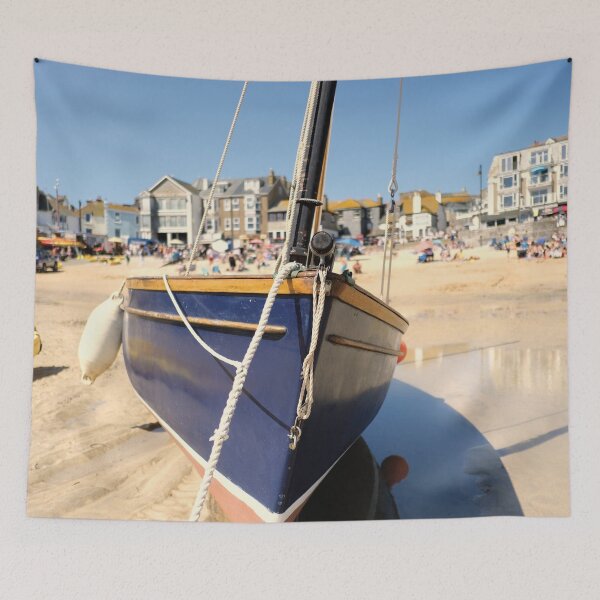 Item preview, Blue Fishing Boat, St Ives, Cornwall designed and sold by Art-of-darkness.
