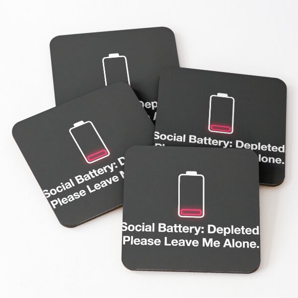 Item preview, Social Battery Depleted Funny Introvert Sarcasm designed and sold by MintedMinds.