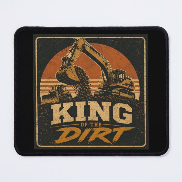 Item preview, King Of The Dirt Excavator Operator Vintage Construction Equipment Design designed and sold by kakmi-art.