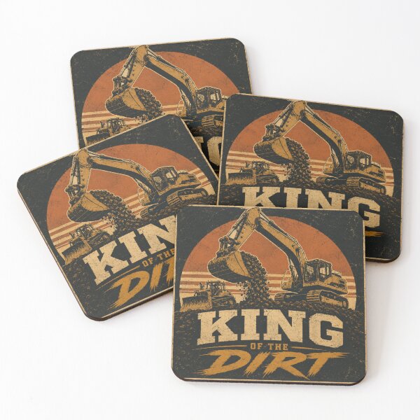 Item preview, King Of The Dirt Excavator Operator Vintage Construction Equipment Design designed and sold by kakmi-art.