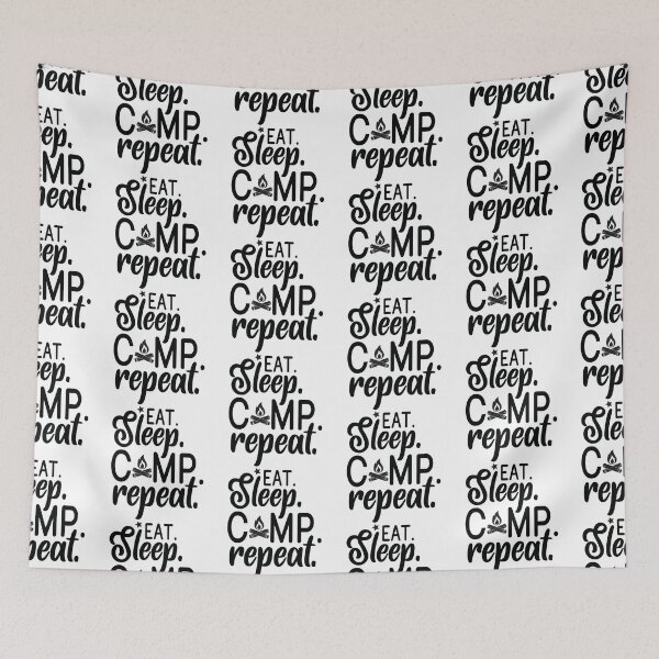 Item preview, Eat Sleep Camp Repeat - Cute Mountain Nature Hiking Outdoor Forest Camper Gift designed and sold by FuzionRaptor.