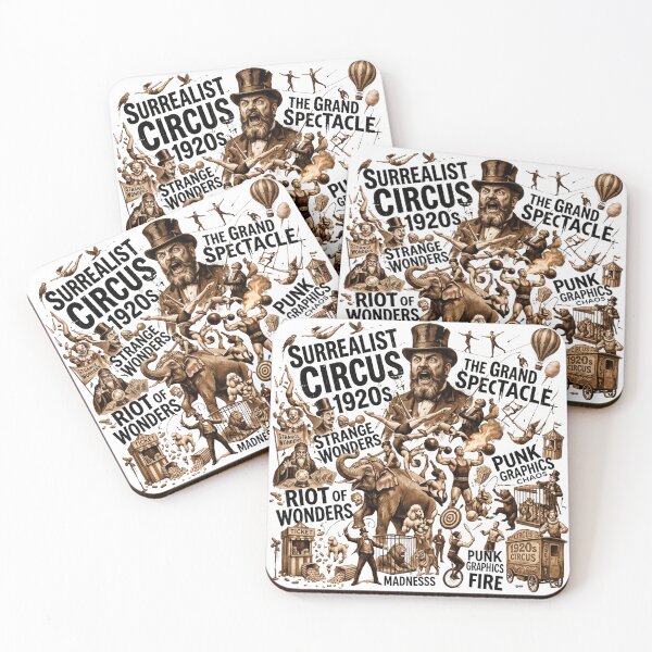 Item preview, Surrealist 1920s Circus Punk Graphic T-Shirt - Vintage Riot of Wonders Chaos Art Poster designed and sold by afarkar.