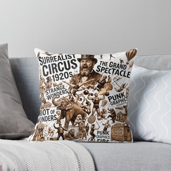Item preview, Surrealist 1920s Circus Punk Graphic T-Shirt - Vintage Riot of Wonders Chaos Art Poster designed and sold by afarkar.
