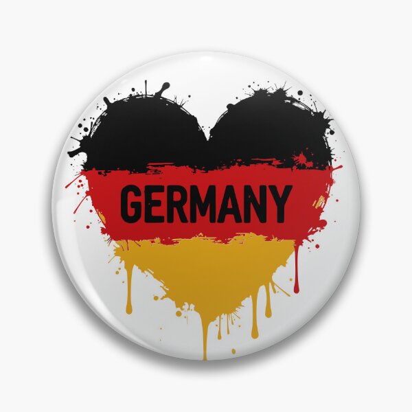 Item preview, Black-Red-Gold Heart – Modern German Design “GERMANY” designed and sold by shirtorama-de.