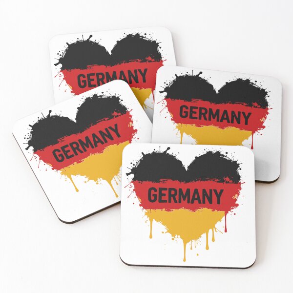 Item preview, Black-Red-Gold Heart – Modern German Design “GERMANY” designed and sold by shirtorama-de.