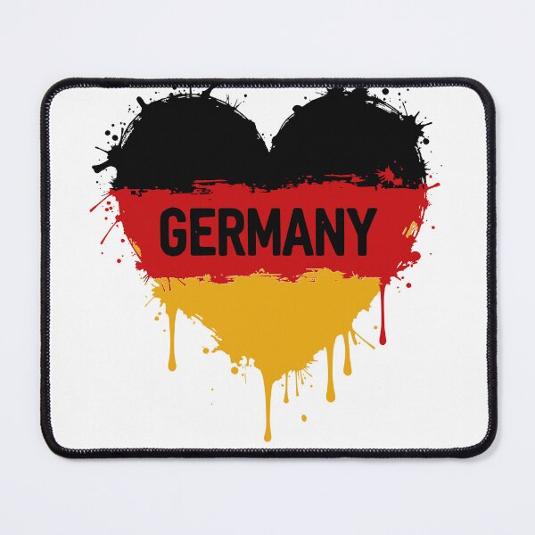 Item preview, Black-Red-Gold Heart – Modern German Design “GERMANY” designed and sold by shirtorama-de.