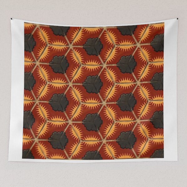 Item preview, Whimsical Sun & Stone Geometric Art Tile Print designed and sold by AirCrayons27.