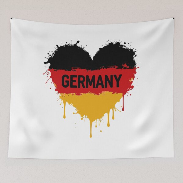 Item preview, Black-Red-Gold Heart – Modern German Design “GERMANY” designed and sold by shirtorama-de.