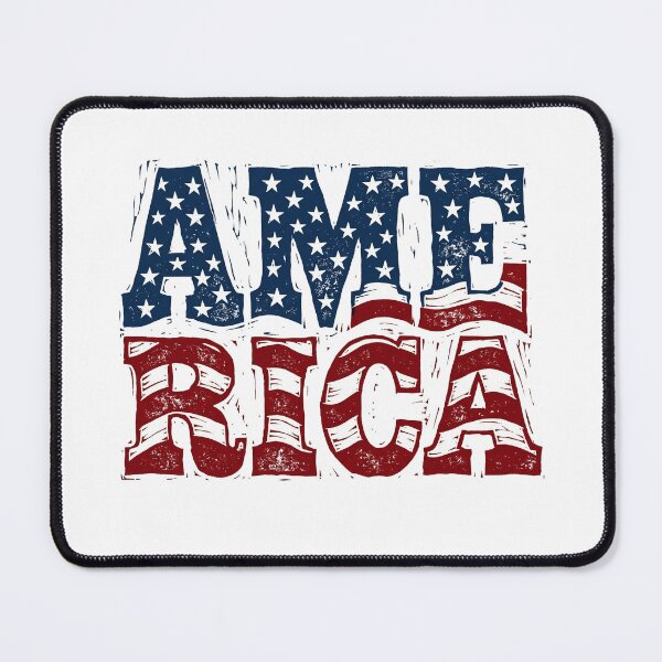 Item preview, Distressed Vintage USA Flag Stacked Text Art designed and sold by Paper Drip.