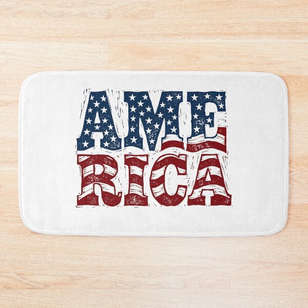 Item preview, Distressed Vintage USA Flag Stacked Text Art designed and sold by Paper Drip.