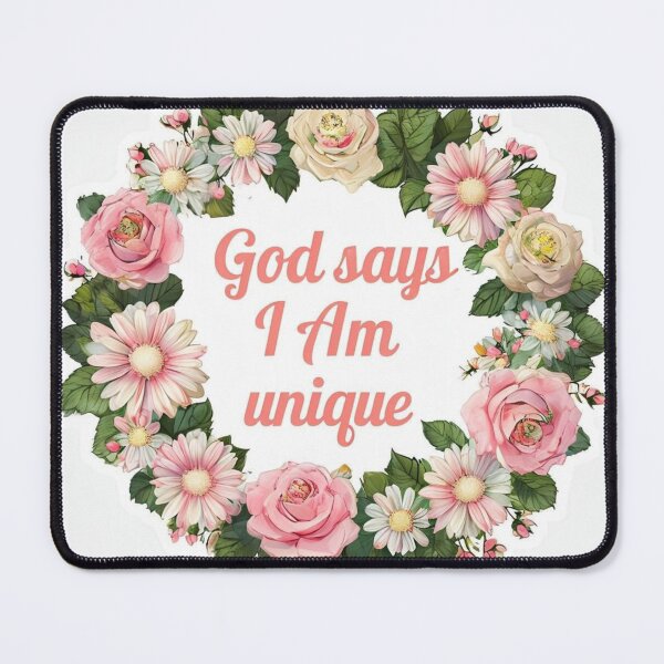 Item preview, God says I am unique. designed and sold by Resinosahn.