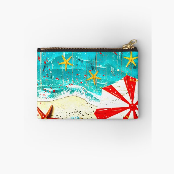 Item preview, Vintage Summer Beach With Umbrella And Seashells Art designed and sold by DEC02.