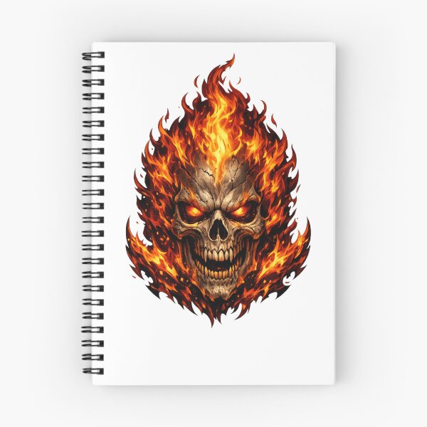 Item preview, Flaming Skull Fire Dark Fantasy Design designed and sold by Evening Twilight.