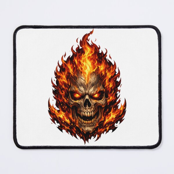 Item preview, Flaming Skull Fire Dark Fantasy Design designed and sold by Evening Twilight.