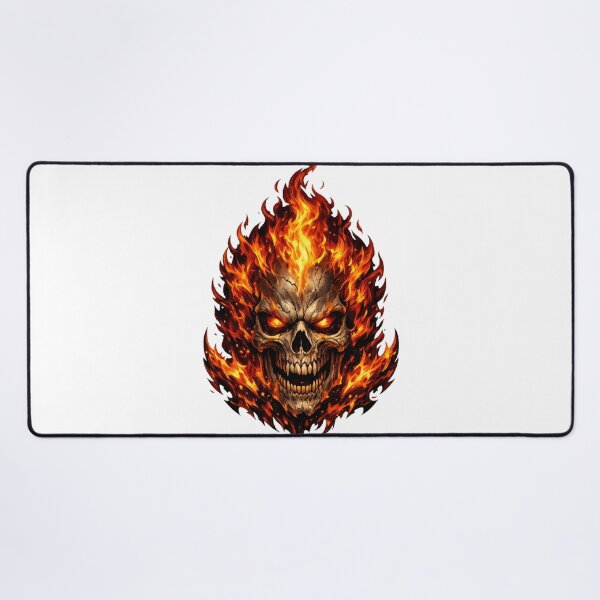 Item preview, Flaming Skull Fire Dark Fantasy Design designed and sold by Evening Twilight.