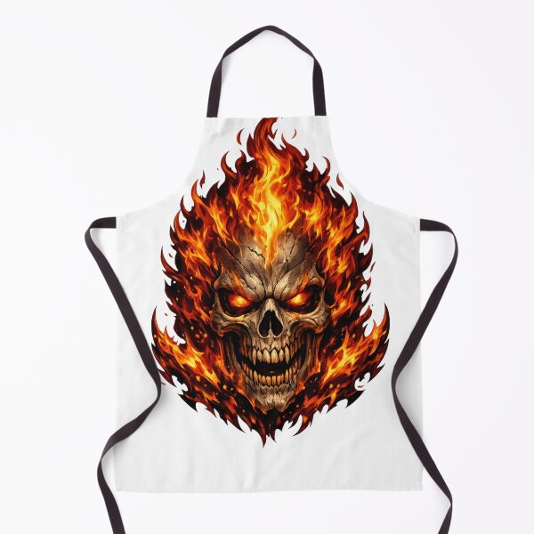 Item preview, Flaming Skull Fire Dark Fantasy Design designed and sold by Evening Twilight.