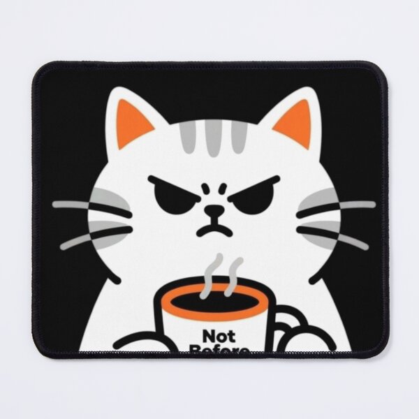 Item preview, Grumpy Cat Not Before Coffee | Funny Cat Sticker for Coffee Lovers designed and sold by Inkabbmate.