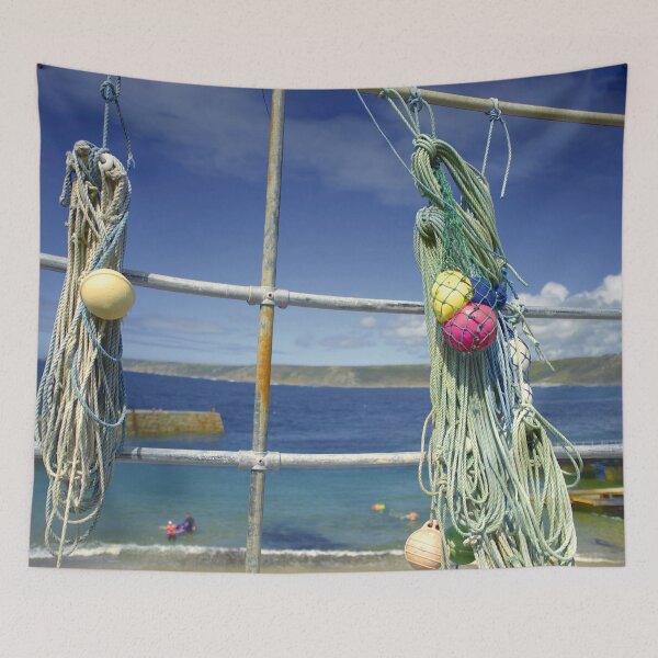 Item preview, Fishing Nets and Floats at Sennen Cove, Cornwall designed and sold by Art-of-darkness.