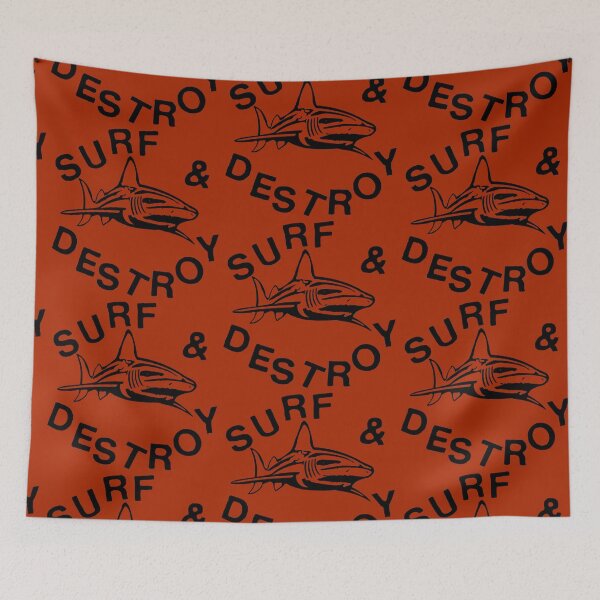 Item preview, Surf and Destroy Retro Punk Skater Shark designed and sold by Larry Oates.