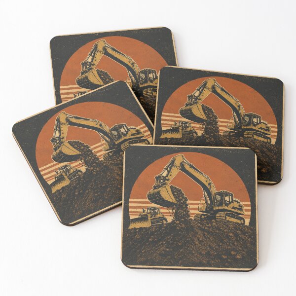Item preview, Vintage Excavator Operator Earthmoving Construction Equipment Retro Design designed and sold by kakmi-art.