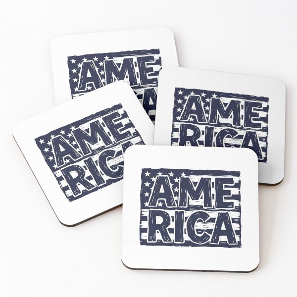 Item preview, Vintage Monochrome US Flag America Text Art designed and sold by Paper Drip.