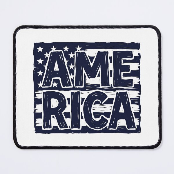 Item preview, Vintage Monochrome US Flag America Text Art designed and sold by Paper Drip.