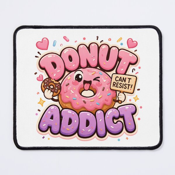 Item preview, Donut Addict Funny Dessert Lover Design designed and sold by ILYASSE1.