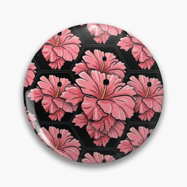 Item preview, Hibiscus Bloom Geometric Pattern: Soft Pink Floral Tiles designed and sold by AirCrayons27.