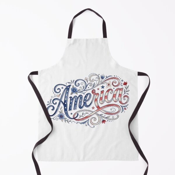 Item preview, Patriotic American Flag Script with Floral Ornaments designed and sold by Paper Drip.