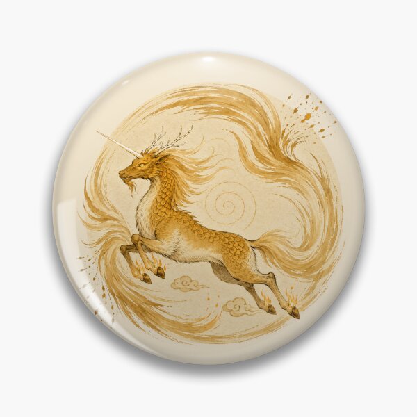 Item preview, Ki-rin -- Golden Celestial Unicorn of the Divine Wind //Smaller designed and sold by Raes-Runaways.