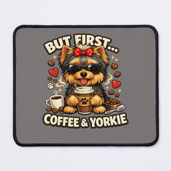 Item preview, But First Coffee & Yorkie – Funny Dog Lover Design designed and sold by Yorkie Magic Studio .