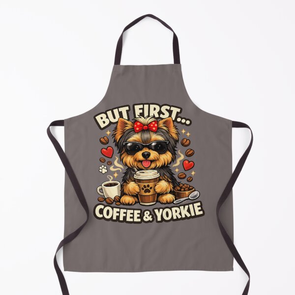 Item preview, But First Coffee & Yorkie – Funny Dog Lover Design designed and sold by Yorkie Magic Studio .