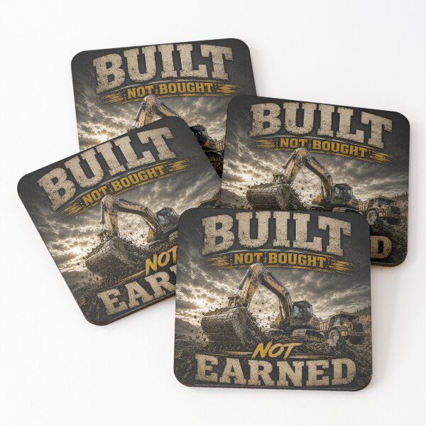 Item preview, Built Not Bought Not Earned Heavy Equipment Operator Excavator Design  MAIN TAG designed and sold by kakmi-art.