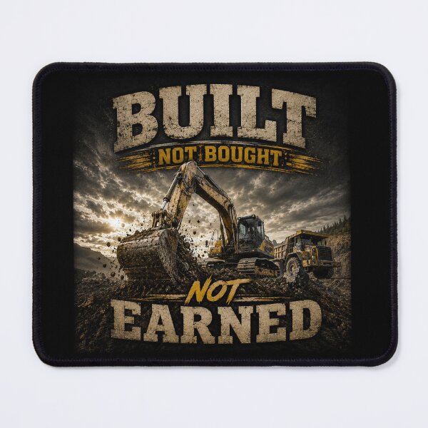 Item preview, Built Not Bought Not Earned Heavy Equipment Operator Excavator Design  MAIN TAG designed and sold by kakmi-art.
