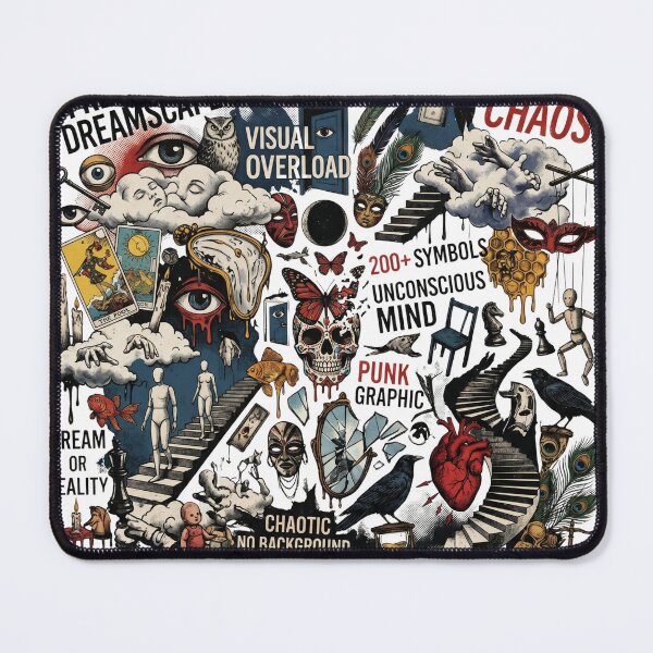 Item preview, Surrealist Chaos & Freudian Dreamscape - Punk Graphic Collage T-Shirt, Poster, Sticker designed and sold by afarkar.
