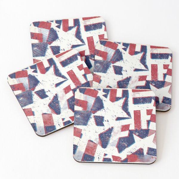 Item preview, Stars and Stripes Block Print designed and sold by LibertyForge-Co.