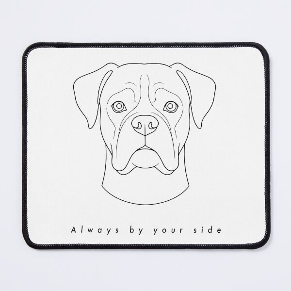Item preview, Boxer Minimalist Line Art — Always By Your Side Black And White Edition designed and sold by PureStroke.