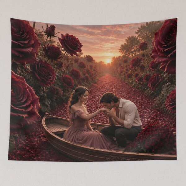 Item preview, Eternal Love: Boat on a River of Crimson Roses designed and sold by MagicMood Creations.